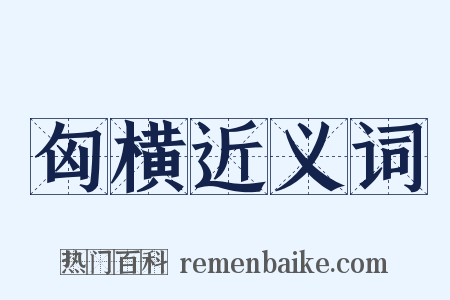 匈横近义词是什么意思的图片